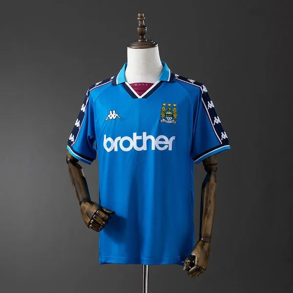 Camiseta de fútbol Manchester City 1997/98 LOCAL MANGA CORTA VERSION FAN